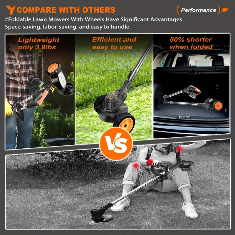 Oz Bargains™ Ultimate Cordless Grass Trimmer – Powerful & Lightweight for Easy Lawn Care