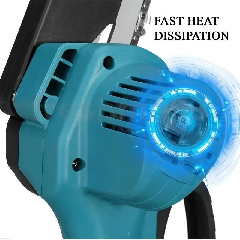 Oz Bargains™ 6″ Mini Cordless Chainsaw – 2× 36V Batteries, One-Hand Wood Cutter