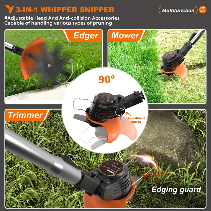 Oz Bargains™ Ultimate Cordless Grass Trimmer – Powerful & Lightweight for Easy Lawn Care