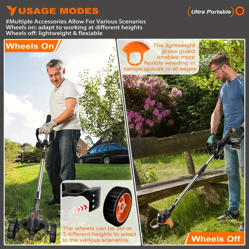 Oz Bargains™ Ultimate Cordless Grass Trimmer – Powerful & Lightweight for Easy Lawn Care