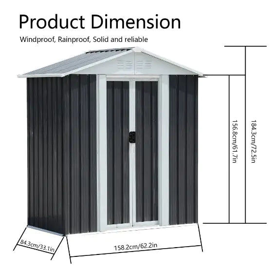 Alloy Frame Garden Tool Shed